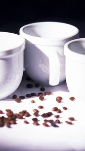 Preview wallpaper coffee beans, cups, food