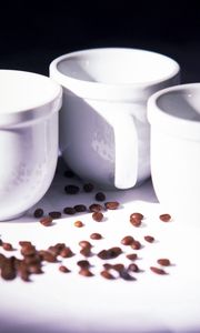 Preview wallpaper coffee beans, cups, food