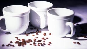 Preview wallpaper coffee beans, cups, food