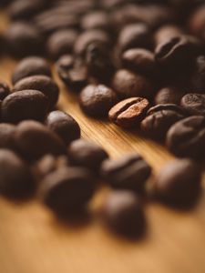 Preview wallpaper coffee, beans, macro, blur