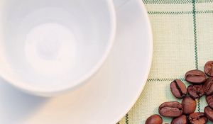 Preview wallpaper coffee beans, plate, food