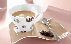 Preview wallpaper coffee, beautiful tableware, drink