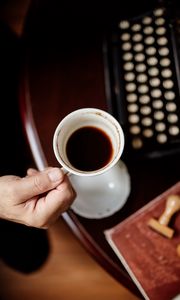 Preview wallpaper coffee, black coffee, cup, drink, hand