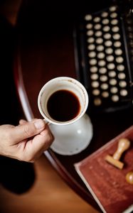 Preview wallpaper coffee, black coffee, cup, drink, hand