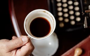 Preview wallpaper coffee, black coffee, cup, drink, hand