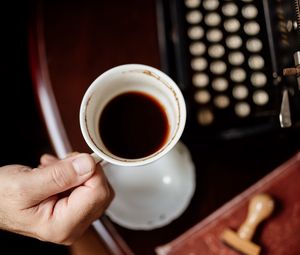 Preview wallpaper coffee, black coffee, cup, drink, hand