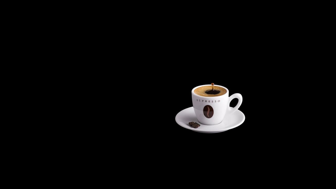 Wallpaper coffee, black, cup