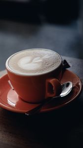 Preview wallpaper coffee, cappuccino, cup, foam