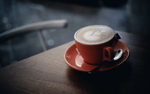 Preview wallpaper coffee, cappuccino, cup, foam