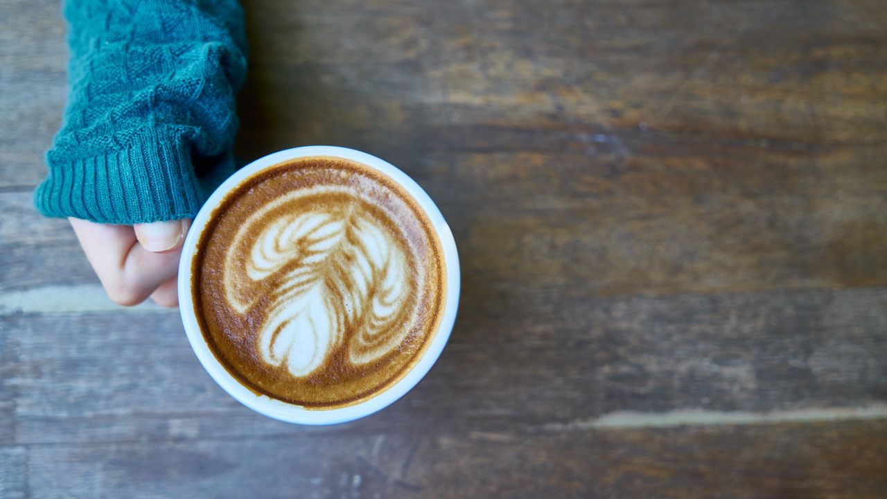 Wallpaper coffee, cappuccino, foam, drawing