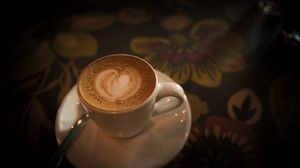 Preview wallpaper coffee, cappuccino, foam, drink