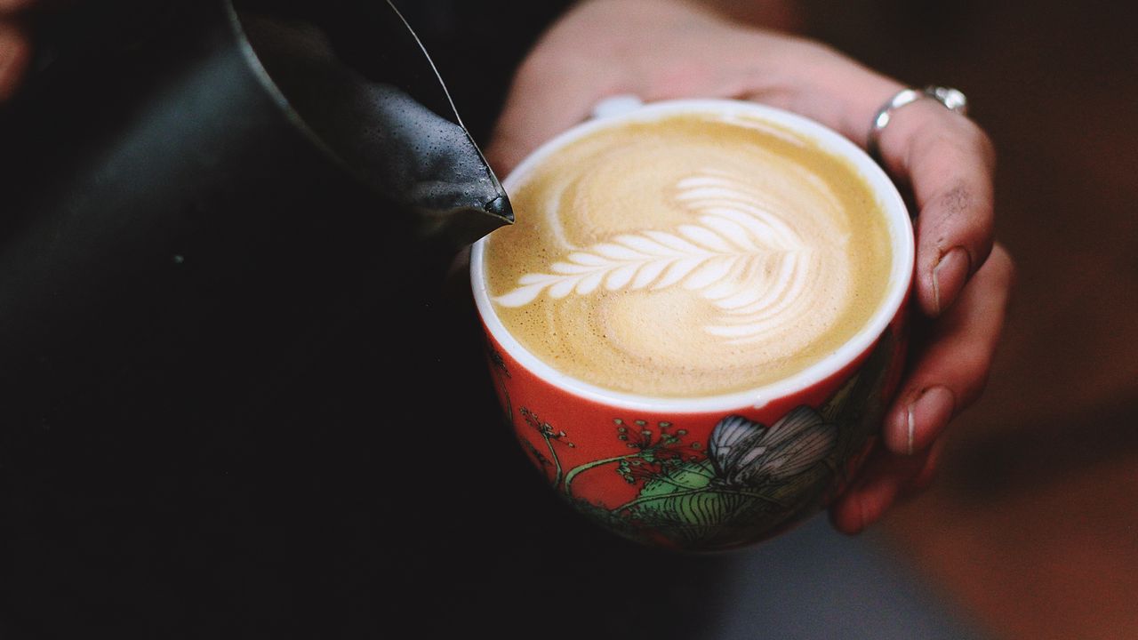 Wallpaper coffee, cappuccino, pattern, milk