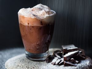 Preview wallpaper coffee, cocoa, chocolate, glass, drink