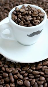 Preview wallpaper coffee, coffee beans, cup