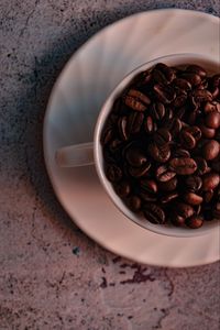 Preview wallpaper coffee, coffee beans, grains, cup