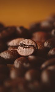 Preview wallpaper coffee, coffee beans, macro, blur