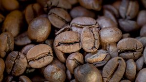 Preview wallpaper coffee, coffee beans, macro