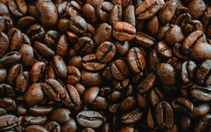 Preview wallpaper coffee, coffee beans, pattern