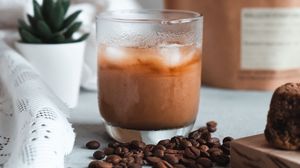 Preview wallpaper coffee, cup, coffee beans, drink, ice