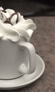 Preview wallpaper coffee, cup, cream, black-and-white