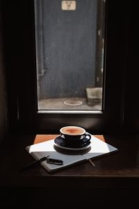 Preview wallpaper coffee, cup, drink, newspaper, window, room