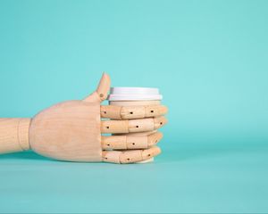 Preview wallpaper coffee, cup, drink, hand, wooden