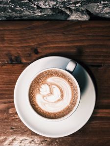 Preview wallpaper coffee, cup, foam, newspaper