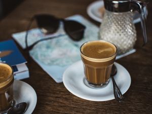 Preview wallpaper coffee, cup, foam, cappuccino