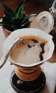 Preview wallpaper coffee, cup, foam