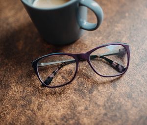 Preview wallpaper coffee, cup, glasses, table