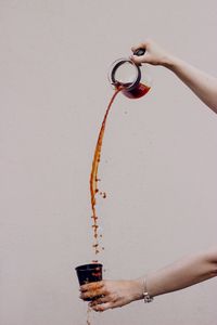 Preview wallpaper coffee, cup, hand, spray