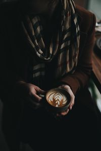 Preview wallpaper coffee, cup, hands, cappuccino