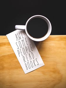 Preview wallpaper coffee, cup, inscription, text, words