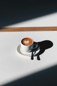 Preview wallpaper coffee, cup, shadows, minimalism