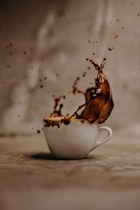 Preview wallpaper coffee, cup, spray, drink, drops