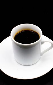 Preview wallpaper coffee, cup, white, black, minimalism