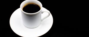 Preview wallpaper coffee, cup, white, black, minimalism