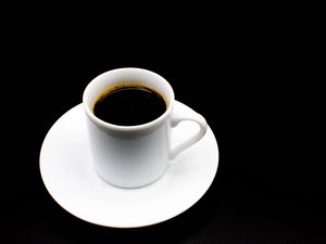 Preview wallpaper coffee, cup, white, black, minimalism