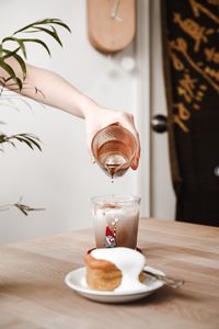 Preview wallpaper coffee, drink, cake, hand, glass