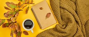 Preview wallpaper coffee, drink, cup, branch, yellow