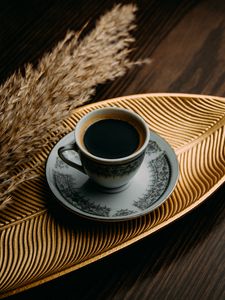 Preview wallpaper coffee, drink, cup, plate, ears