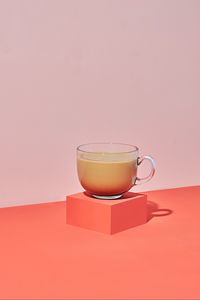 Preview wallpaper coffee, drink, cup, minimalism, pink