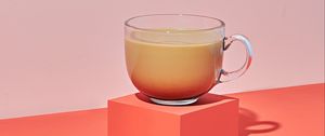 Preview wallpaper coffee, drink, cup, minimalism, pink