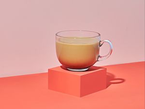 Preview wallpaper coffee, drink, cup, minimalism, pink