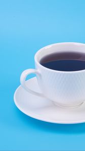 Preview wallpaper coffee, drink, cup, saucer, blue