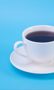 Preview wallpaper coffee, drink, cup, saucer, blue