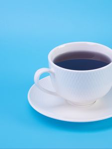 Preview wallpaper coffee, drink, cup, saucer, blue