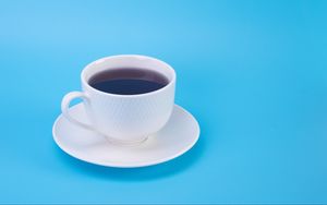 Preview wallpaper coffee, drink, cup, saucer, blue