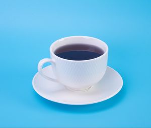 Preview wallpaper coffee, drink, cup, saucer, blue