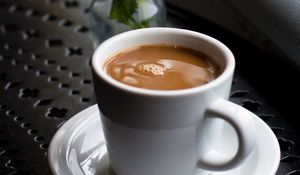 Preview wallpaper coffee, drink, cup, flowers